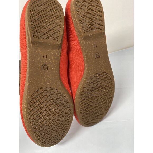 Rothy's The Flat Round Toe Ballet Flats Women's Sz 10 Red Blue With Bow Washable - Picture 2 of 10